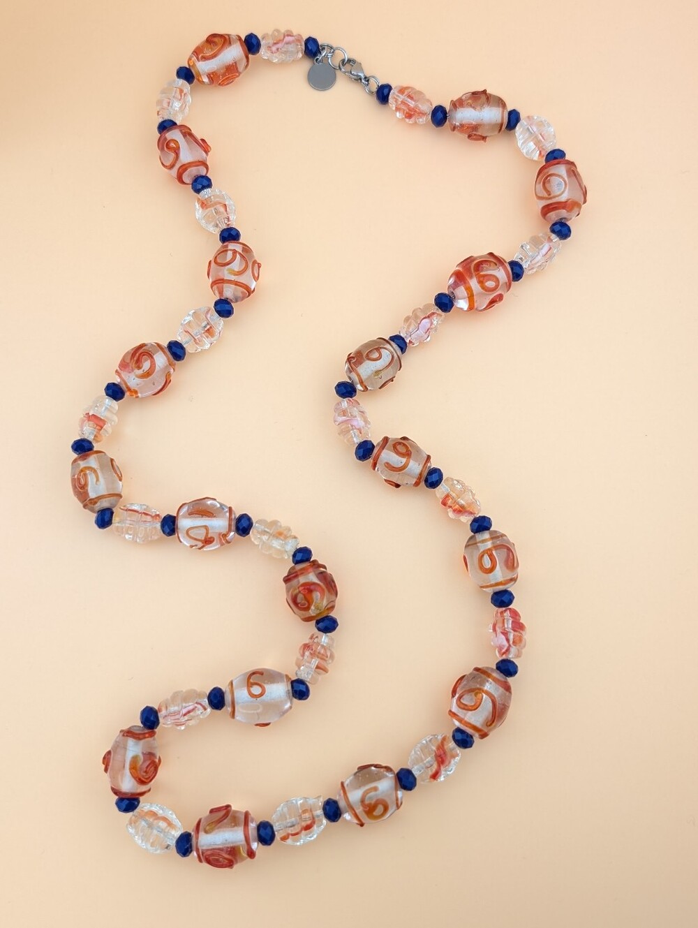 Lampwork Glass Bead Necklace - Florida Gators, Auburn Tigers, Tailgate.